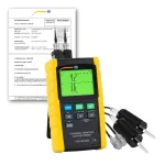 Accelerometer with Display and Storage of Acceleration Speed and Displacement Measurement of Vibrations incl. ISO Calibration Certificate image