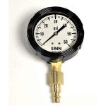 Glycerin-Filled Pressure Gauge, 0 - 60 Psig, 1/4" Quick Connect, Plug image