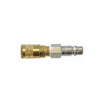 Adapter, Quick Disconnect, 1/4" Coupling To 1/2" Plug, Brass And Plated Steel image