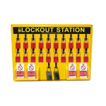 22 Hook Thermoformed Yellow Lockout Station with 20 x AL38Red, 2 x MLH5 & 4 x Pack RLTT50 Tags image