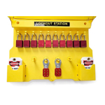 12 Hook Covered Lockout Station with Aluminium Safety Padlocks image