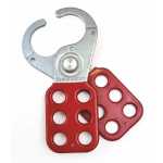 Lockout Hasp Steel Red Coated, Scissor Action 1" Dia Jaws image