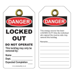 Danger - Locked Out Tuff Tags (Pack Of 10) image
