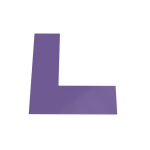 Floor Sticker, 10"x10"x4" Purple Squared Corner, Pack of 15 image