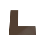 Floor Sticker, 10"x10"x4" Brown Squared Corner, Pack of 15 image