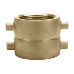 1-1/2 in FNPT x 1-1/2 in FNPSH Brass Double Female Swivel Adapter Fitting image