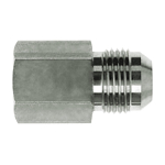2 in T1 (UNF) and 2 in T2 (NPTF) Carbon Steel 37 Flare to Pipe JIC Male x Female Adapter Fitting image
