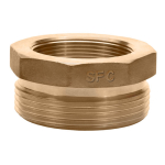 1-1/2 in FNST x 2-1/2 in MNST Brass Hex Busing Female x Male Adapter Fitting image