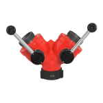 2-1/2 in Female NST x 2-1/2 in MNST x 2-1/2 in MNST Connection Hardcoat Aluminum 2 Way Hydrant Wye with Self Locking Handle image
