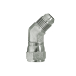2 in T1 (UNF) and 2 in T2 (UNF) Carbon Steel 37 Flare to Pipe 45 Degree JIC Male x IC Swivel Female Elbow image