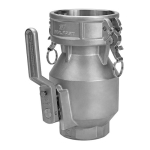 3 in Size 316 Stainless Steel PTFE Coupler x Female NPT Dry Disconnect Coupling image
