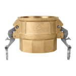 1 in Size Brass Type D Female Coupler x Female NPT Self-Locking Cam and Groove Coupling image