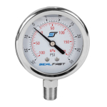 2-1/2" Face x 1/4" All Stainless Liquid Filled Lower Mount Gauge, 30 image