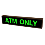 PHX734G-120/120-277VAC "ATM ONLY" Outdoor Blank-out LED Backlit Sign image