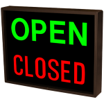 PHX1418GR-100/120-277VAC "OPEN | CLOSED" Outdoor Blank-out LED Backlit Sign image