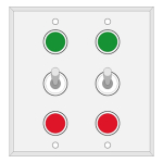 DG33 SPDT/277VAC Double Gang Switch (2-SPDT) image