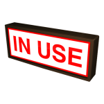 SBLF718W-195R/120-277VAC "IN USE" Indoor LED Backlit Sign image