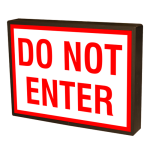 SBLF811W-130R/120-277VAC "DO NOT ENTER" Indoor LED Backlit Sign image