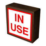 SBLF77W-195R/120-277VAC "IN USE" Indoor LED Backlit Sign image