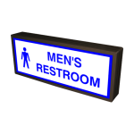 SBLF718W-K555B/120-277VAC "MEN'S RESTROOM w/ Man Symbol" Indoor LED Backlit Sign image