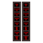 LPS7716DRR-L935/120-277VAC "BREAK OUT | A/B ACCUM FULL | C/D ACCUM FULL | SCRAPER OFF | SCRAPER LOW | CHILL ROLL LIMIT| CALENDER OPEN | BINDE..." LED Panel Sign image