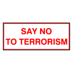 PHXF1434W-M476R/120-277VAC "SAY NO TO TERRORISM" Outdoor LED Backlit Sign image