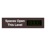 S-SA1249GR-01-K094/120-277VAC "Smart Sign Spaces Open This Level" Space Available Sign image
