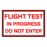 PHXF1016W-M834R/120-277VAC "FLIGHT TEST IN PROGRESS DO NOT ENTER" Outdoor LED Backlit Sign image