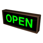 PHX718G-180/12-24VDC "OPEN" Outdoor Blank-out LED Backlit Sign image