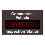 LPS4373RR-N187/120-277VAC "Commercial Vehicle Inspection Station | REPORT TO | BYPASS" LED Panel Sign image