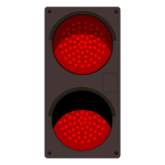 TCILV-RR/120-277VAC LED Traffic Controller - Vertical, 4in Dia, Red-Red image