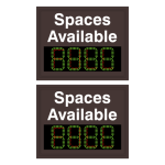 S-SA2430DGRGR-01/120-277VAC "Smart Sign Spaces Available | 4-Digit Seven Segment w/ FULL | Spaces Available | 4-Digit Seven Segment w/ FULL" Space Available Sign image