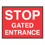 PHXF1418W-N698/120-277VAC "STOP GATED ENTRANCE" Outdoor LED Backlit Sign image
