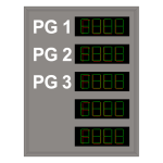 S-SA4736GR-P398/120-277VAC "Smart Sign PG1-PG3 | 4-Digit 7-Segment w/ FULL" Space Available Sign image