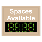 S-SA2431GR-01-M809/120-277VAC "Smart Sign Spaces Available | 4-Digit Seven Segment w/ FULL" Space Available Sign image