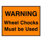 PHXF1418W-P429OK/120-277VAC "WARNING Wheel Chocks Must be Used" Outdoor LED Backlit Sign image