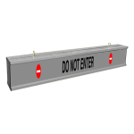 IBAR-M7120KRW-813 DO NOT ENTER w/Do Not Enter Symbols, 10ft wide clearance bar image