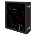 DOT3529RW-D601/9-24VDC R3-2 No Left Turn Symbol w/ Train DOT LED Blank-Out Sign image