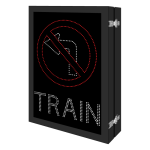 DOT4129RW-D601/100-240VAC R3-2 No Left Turn Symbol W/ TRAIN DOT LED Blank-Out Sign image