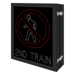 DOT3529RWW-N471/100-240VAC R9-3 No Pedestrian Crossing Symbol | 2ND TRAIN DOT LED Blank-Out Sign image