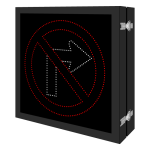 DOT3535RW-A049/100-240VAC R3-1 No Right Turn Symbol DOT LED Blank-Out Sign image