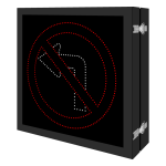DOT3535RW-626/100-240VAC R3-2 No Left Turn Symbol DOT LED Blank-Out Sign image