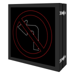 DOT2929RW-626/100-240VAC R3-2 No Left Turn Symbol DOT LED Blank-Out Sign image