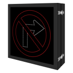 DOT2929RW-A049/100-240VAC R3-1 No Right Turn Symbol DOT LED Blank-Out Sign image