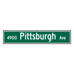 SNS24120W-S526G/100-277VAC "4900 Pittsburgh Ave" Street Name Signs image