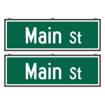 SNS2472DWW-S518G/100-277VAC "Main St | Main St" Street Name Signs image