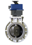 10"CPVC/EPDM Butterfly Valve Actuated - Electrical, Flanged - Wafer image