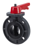 2-1/2" PVC/FPM Butterfly Valve Lever, Flanged - Wafer image