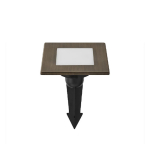 Low Voltage, Antique Brass, Square Deck, Light 150 Lm, 3000K image