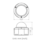 ACTi E816 10MP Outdoor Zoom Dome Camera with D/N, Adaptive IR, Basic WDR, 4.3x Zoom Lens